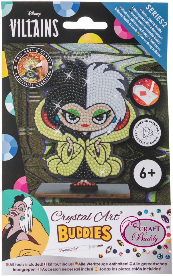 CRAFT BUDDY CAFGR-DNY011 DISNEY CRUELLA CRYSTAL ART BUDDIES