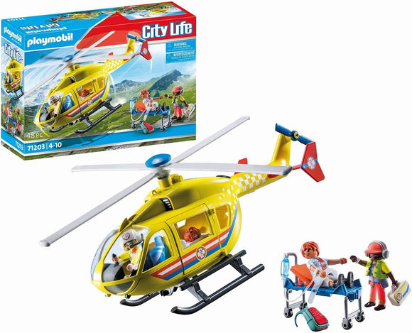 PLAYMOBIL 71203 CITY LIFE MEDICAL HELICOPTER