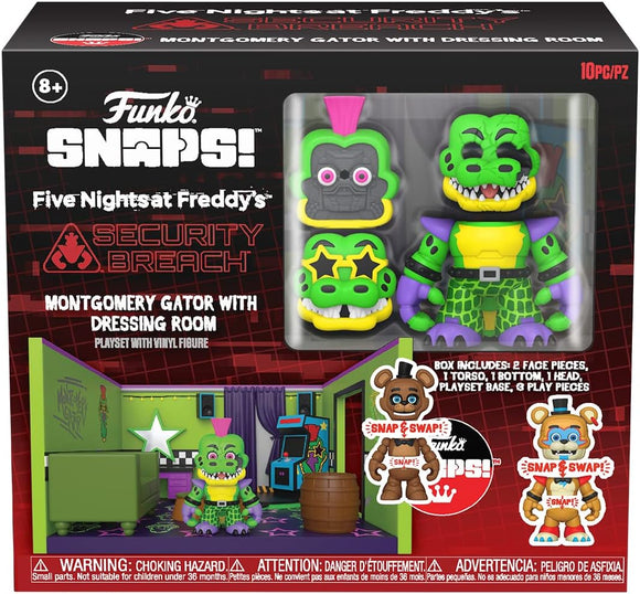 FIVE NIGHTS AT FREDDYS 70822 FUNKO SNAPS MONTGOMERY GATOR WITH DRESSING ROOM
