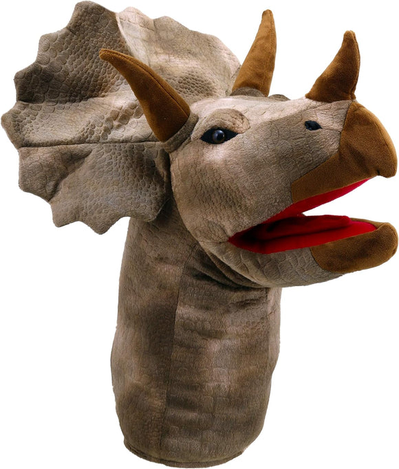 THE PUPPET COMPANY PC004803 LAREG DINO HEAD TRICERATOPS HAND PUPPET