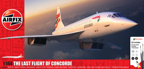 AIRFIX A50189 THE LAST FLIGHT CONCORDE STARTER SET 1/144  SCALE