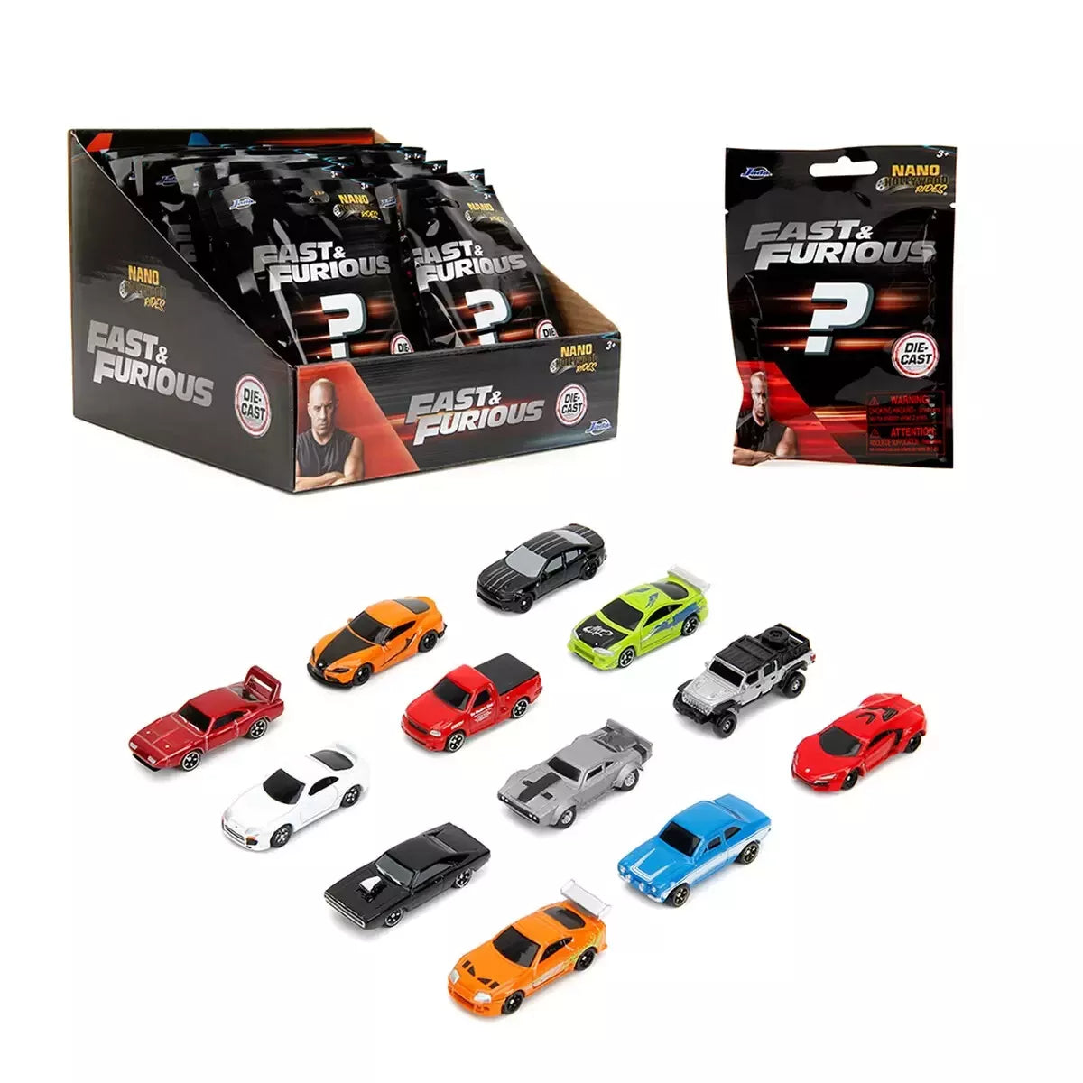 JADA 35404 FAST AND FURIOUS DIECAST NANO CAR BLIND BAG JADA 35404 FAST AND FURIOUS DIECAST NANO CAR BLIND BAG