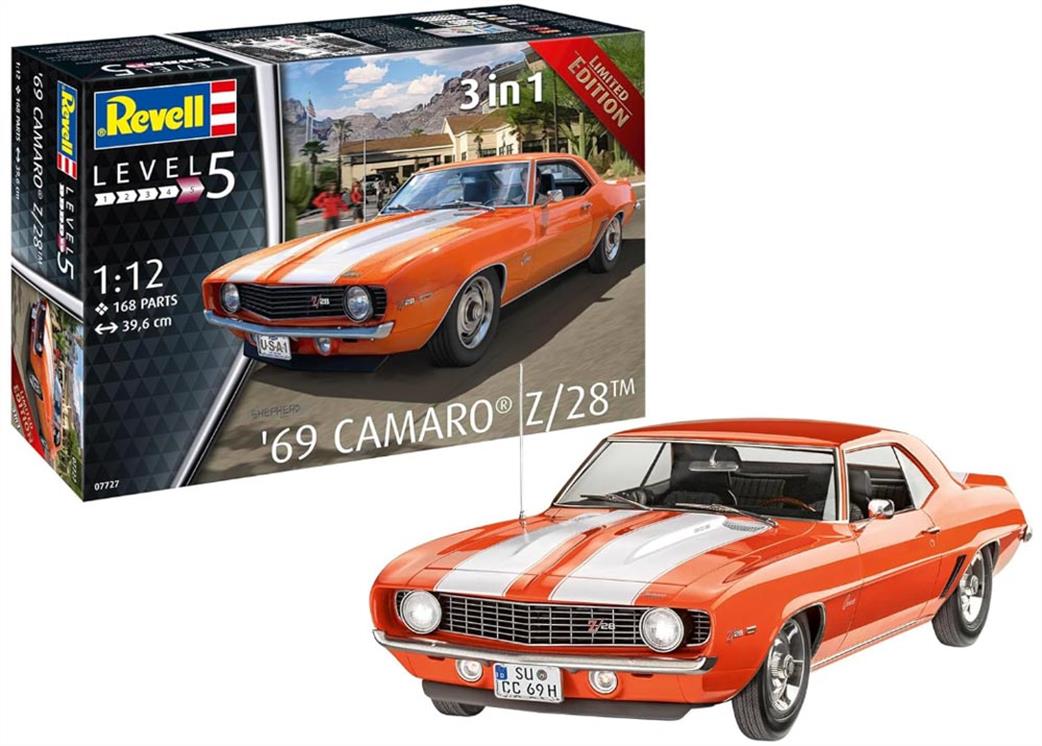 REVELL 07727 1969 Camaro Car Kit 112 SCALE Youngsters World