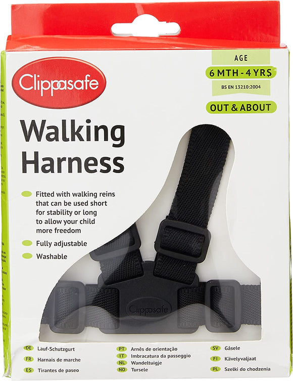 Clippasafe Walking Harness - Black