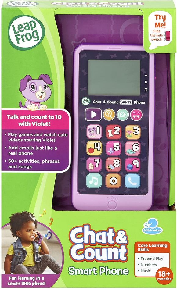 LEAPFROG 603763 CHAT AND COUNT SMART PHONE VIOLET