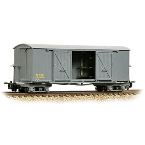 BACHMANN 393-025A  BOGIE  COVERED  GOODS WAGON  AMBULANCE WD GREY  OO9 SCALE