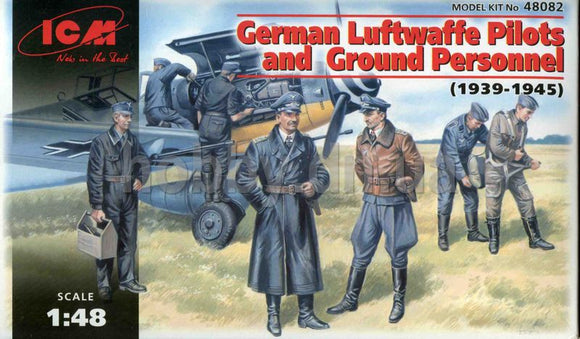 ICM 48082 GERMAN LUFTWAFFE PILOTS AND GROUND CREW 1/48 SCALE