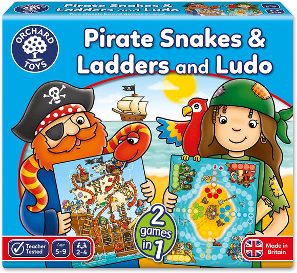 ORCHARD TOYS 040 PIRATE SNAKES AND LADDERS AND LUDO GAME