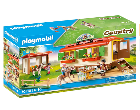 PLAYMOBIL 70510 COUNTRY PONY SHELTER WITH MOBILE HOME