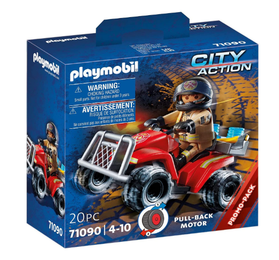 PLAYMOBIL 71090 CITY ACTION FIRE RESCUE QUAD WITH PULLBACK MOTOR