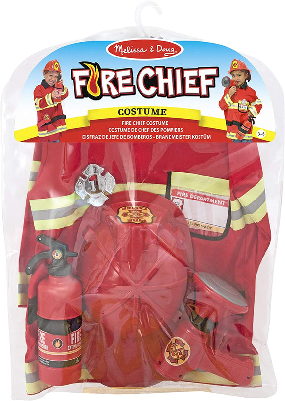 MELISSA AND DOUG 14834 FIRE CHIEF DRESSING UP OUTFIT