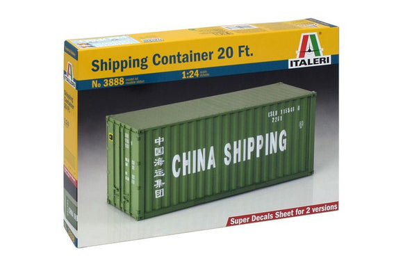 ITALERI 3888 Shipping Container 20ft Plastic Model Kit 1/24 SCALE
