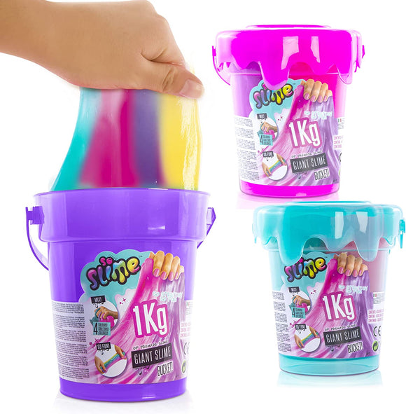 SO SLIME SSC122 GIANT 1KG PREMADE SLIME BUCKET (COLOURS VARY, ONE SUPPLIED AT RANDOM)