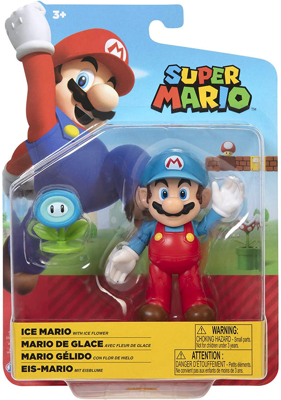 SUPER MARIO 40680 ICE MARIO WITH ICE FLOWER ARTICULATED FIGURE