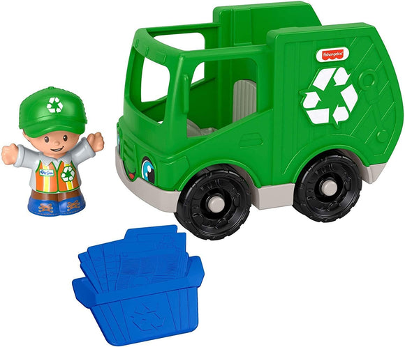 FISHER PRICE GMJ17 LITTLE PEOPLE RECYCLING TRUCK AND FIGURE