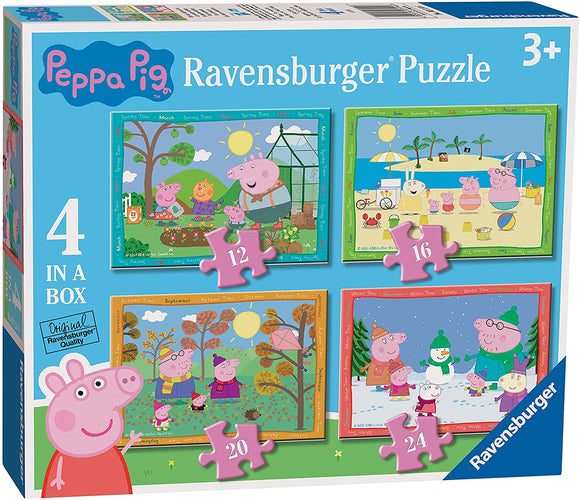 RAVENSBURGER 3114 PEPPA PIG FOUR SEASONS 4 IN A BOX JIGSAW PUZZLES