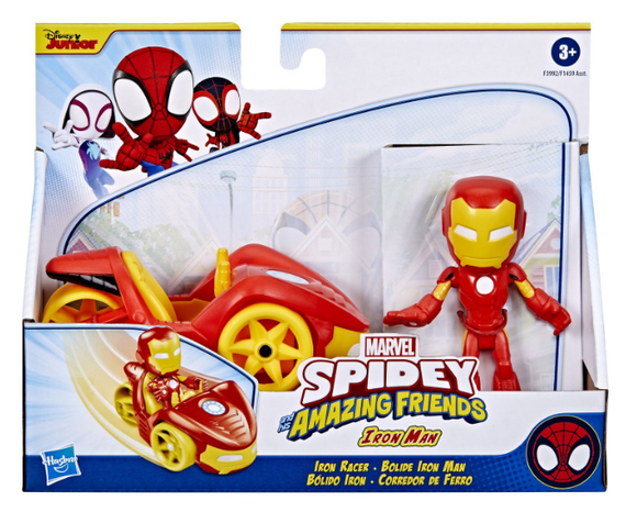 MARVEL SPIDEY AND HIS AMAZING FRIENDS F3992 IRON MAN IRON RACER VEHICLE