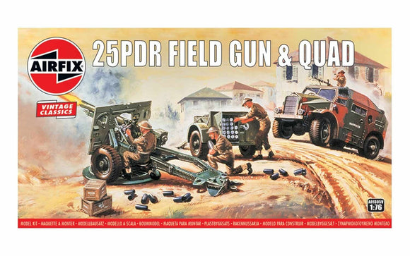 Airfix A01305V 25PDR Field Gun & Quad  1:76 Scale