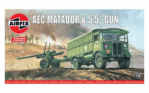 Airfix A01314V AEC Matador & 5.5inch Gun 1:76 Scale