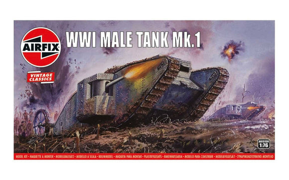 Airfix A01315V WWI Male Tank Mk.I 1:76 Scale