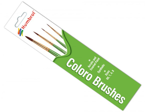 Humbrol AG4050 Brush Pack - Coloro 00, 0, 1, 2, 4