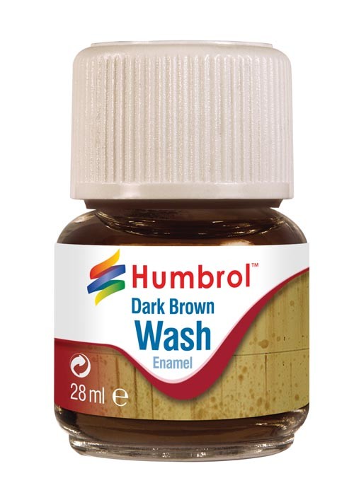 Humbrol AV0205 28ml Enamel Wash Dark Brown