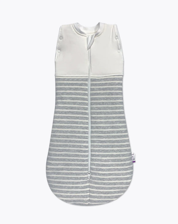 Sweet Dreamers Sleeping Swaddle Bag Grey & White Stripe Size 0-3 months 2.5 tog