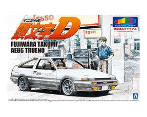 AOSHIMA  06199   INITIAL D FUJIWARA TAKUMI AE86 TRUENIO COMICS VOL.1  1/24 SCALE