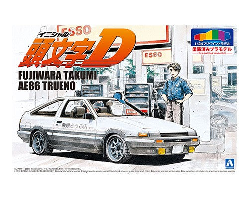 AOSHIMA  06199   INITIAL D FUJIWARA TAKUMI AE86 TRUENIO COMICS VOL.1  1/24 SCALE