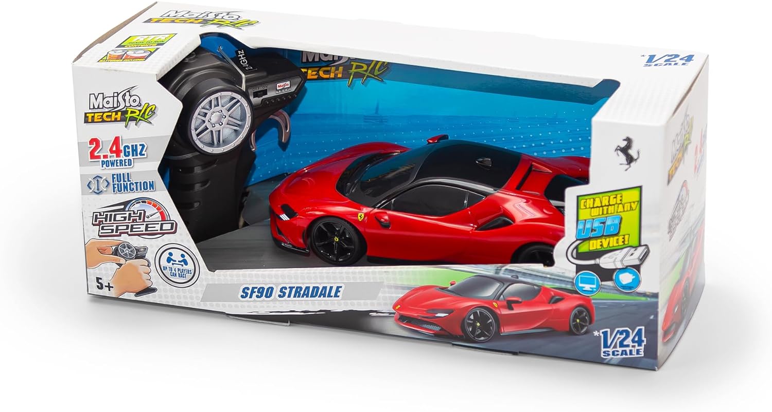 MAISTO 82334 TECH R/C FERRARI SF90 STRADALE RADIO CONTROL CAR