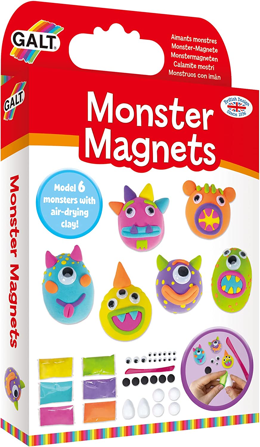 GALT 1005422 MONSTER MAGNETS CRAFT KIT