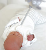 Sweet Dreamers Sleeping Swaddle Bag Grey & White Stripe Size 0-3 months 2.5 tog