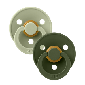 Bibs Twin Dummy Pack Size 3 – sage/hunter green Soother Pacifier Dummies