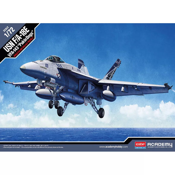 ACADEMY 12547USN F/A-18E VFA-143 PUKIN DOGS 1/72ND SCALE KIT
