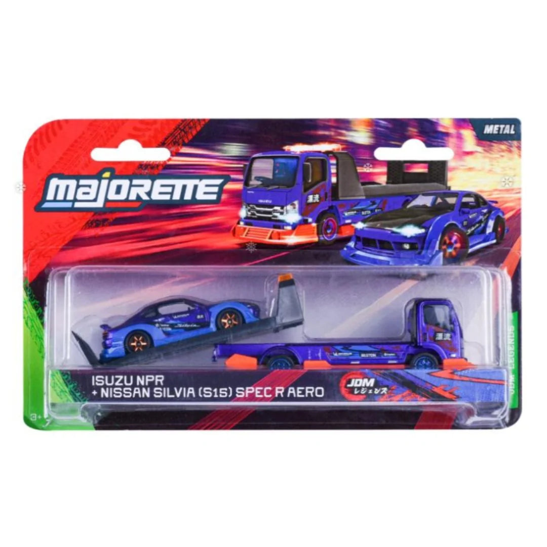 1  3000 MAJORETTE ISUZU NPR + NISSAN SILVIA JDM LEGENDS 8504103000