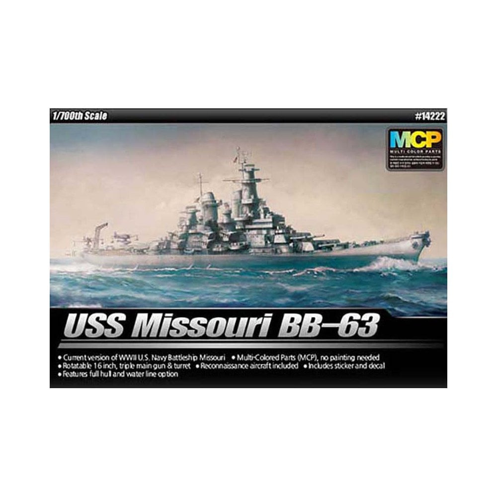 ACADAMY 14222 USS MISSOURI BB-63 1/700 SCALE