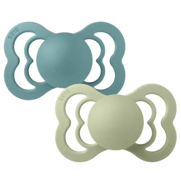 BIBS DUMMIES 170349 SIZE 1 SUPREME RUBBER LATEX SYMMETRICAL ISLAND SEA & SAGE