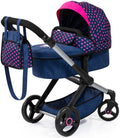 BAYER 17054AA DOLLS PRAM XEO BLUE 58CM-71CM HANDLE