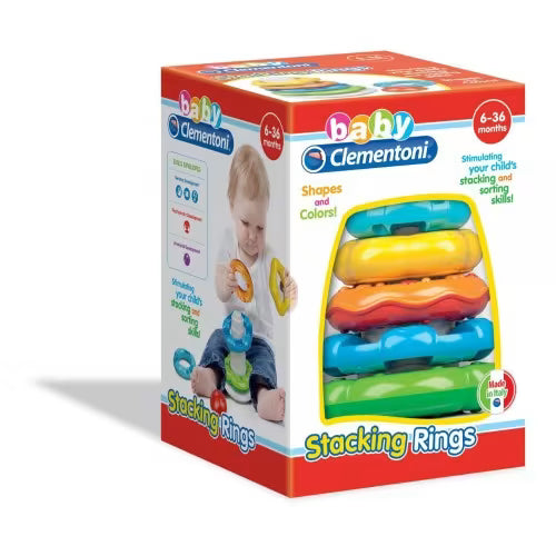 CLEMENTONI 17103 SHAPE SORTING STACKING RINGS