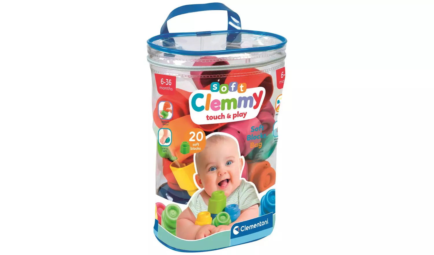 CLEMENTONI 17877 CLEMMY BLOCKS BAG 20 PCS
