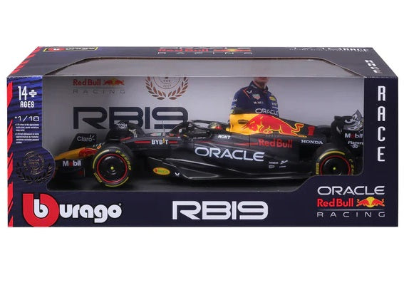 BURAGO 18003 1:18TH SCALE RED BULL F1 CAR MAX VERSTAPPEN RB19
