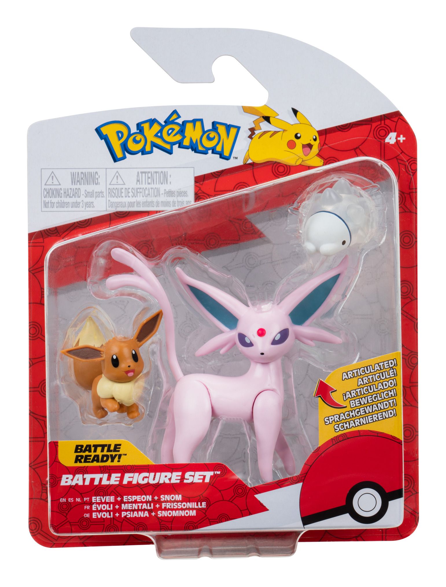 POKEMON PKW2683 EEVEE-ESPEON-SNOM BATTLE FIGURE SET