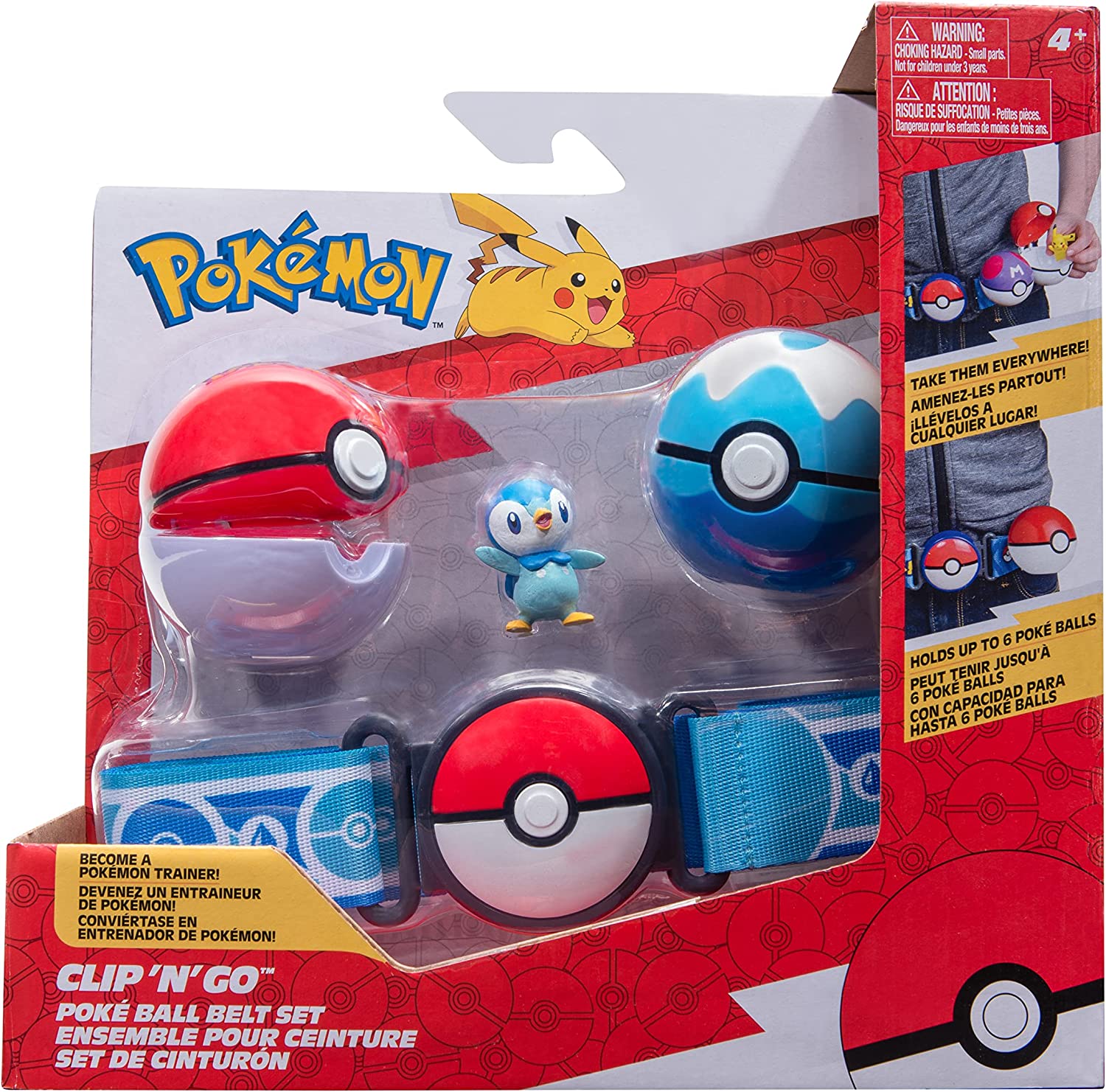 POKEMON PKW3159 CLIP N GO POKE BALL BELT SET