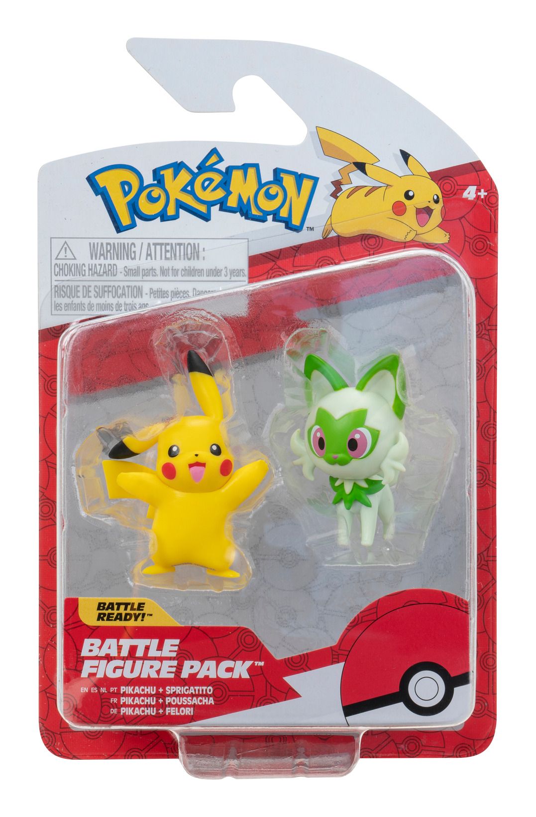 POKEMON PKW3358 PIKACHU & SPRIGATITO BATTLE  FIGURE PACK