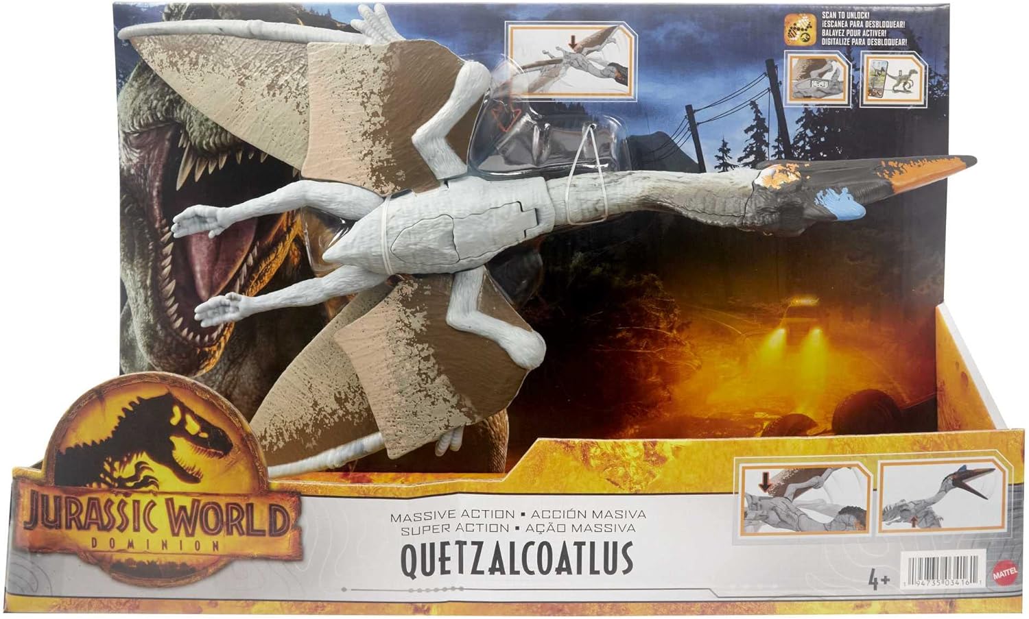 JURASSIC WORLD HDX47 MASSIVE ACTION YANCHUANOSAURUS OR QUETZALCOATUS (ONE SUPPLIED AT RANDOM)