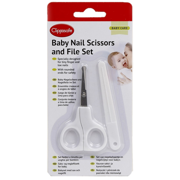 Clippasafe Baby Nail Scissors and File set