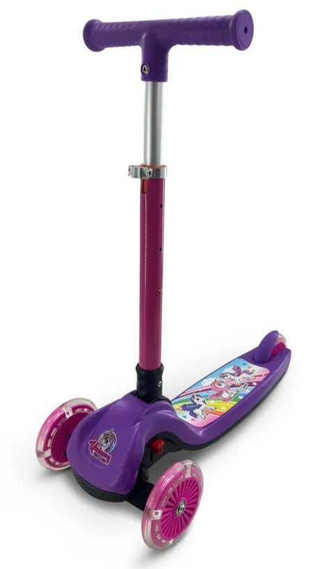 OZBOZZ SV22126 UNICORN TRAIL TWISTER 3 WHEEL SCOOTER WITH LIGHT UP WHEELS