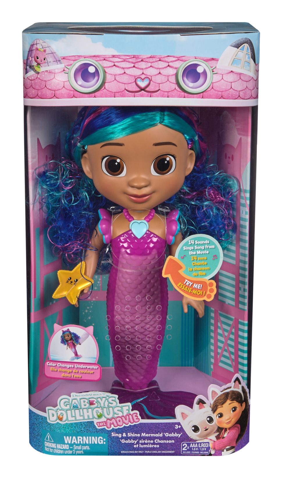 GABBYS DOLLHOUSE 6072873 MOVIE FEATURE MERMAID DOLL