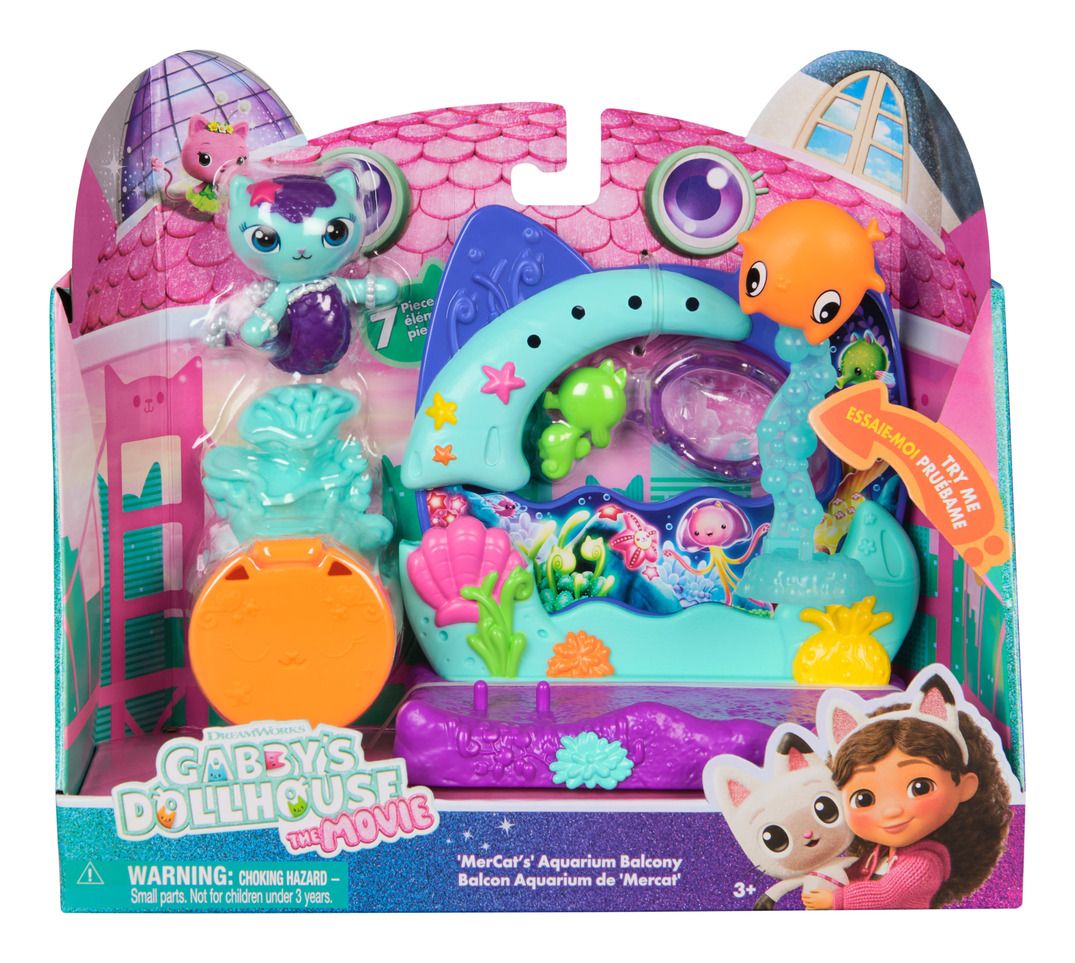 GABBYS DOLLHOUSE 6074163 'MERCAT'S AQUARIUM BALCONY PLAYSET