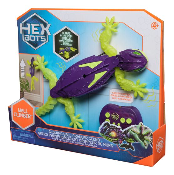 HEX BOTS GLOW IN THE DARK WALL CRAWLER GEKKO
